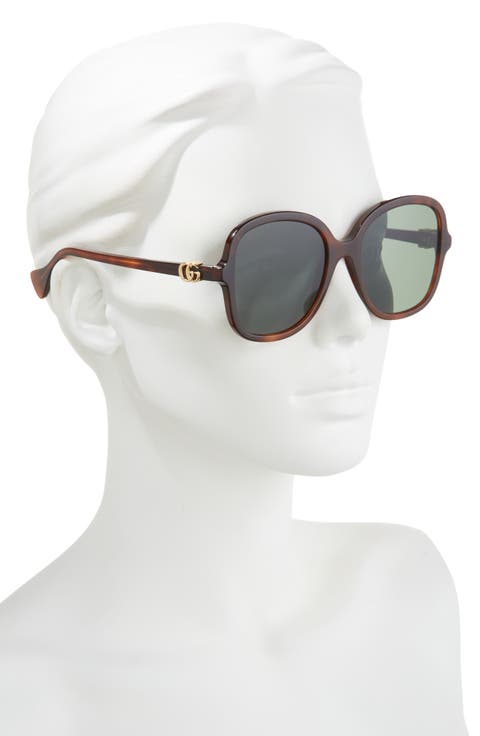 56mm Oversize Round Sunglasses