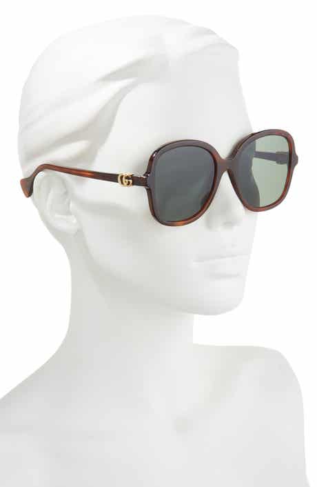 Gucci 56mm Oversize Round Sunglasses