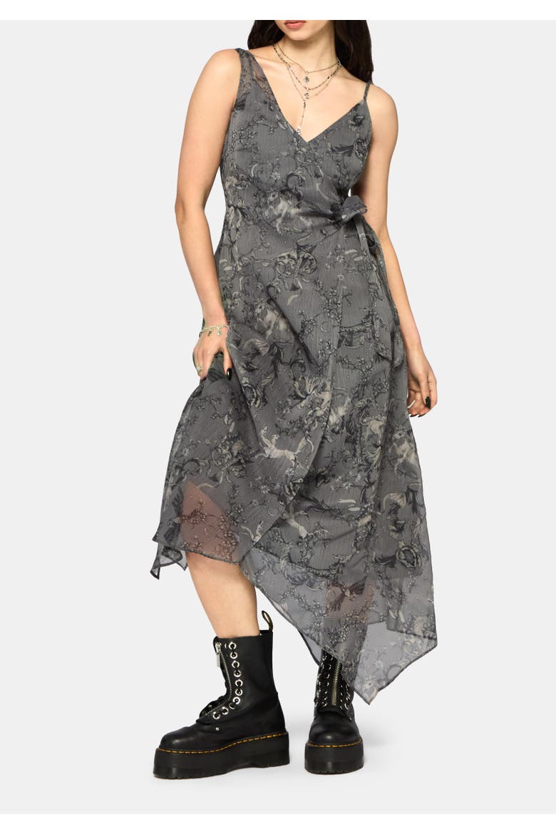 Merunicorn Enchanted Forest Midaxi Dress, Alternate, color, Grey