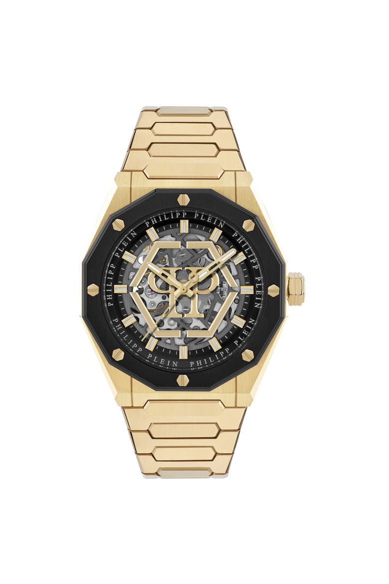 Watches Plein Deluxe Men, Main, color, Gold