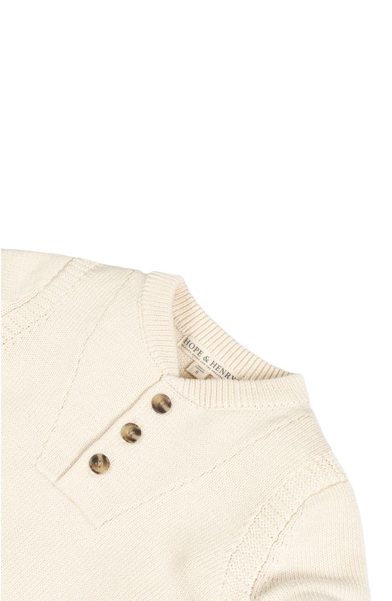Hope & Henry Baby Boys' Henley Sweater with Rib Details, Infant, Alternate, color, 