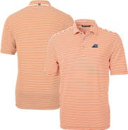 Cutter & Buck Men's Cutter & Buck Orange West Michigan Whitecaps Big & Tall Virtue Eco Pique Stripe Recycled DryTec Polo