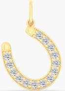 Everlee Horseshoe Lab Diamond Charm in 14K