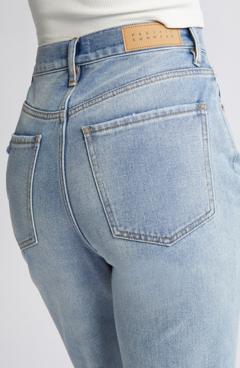 PacSun Ripped High Waist Dad Jeans, Alternate, color, 