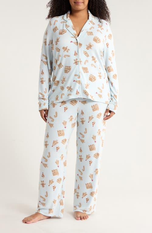 Nordstrom Brushed Hacci Pajamas In Blue