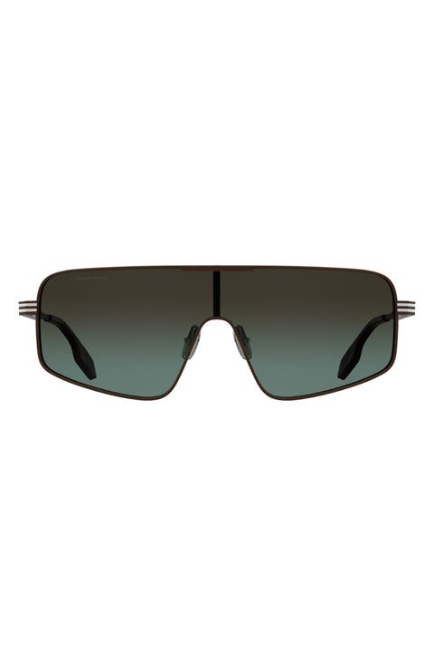 58mm Gradient Modified Rectangular Shield Sunglasses