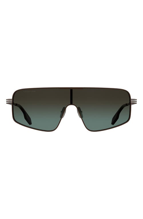 Canada Goose 58mm Gradient Modified Rectangular Shield Sunglasses In Matte Burgundy