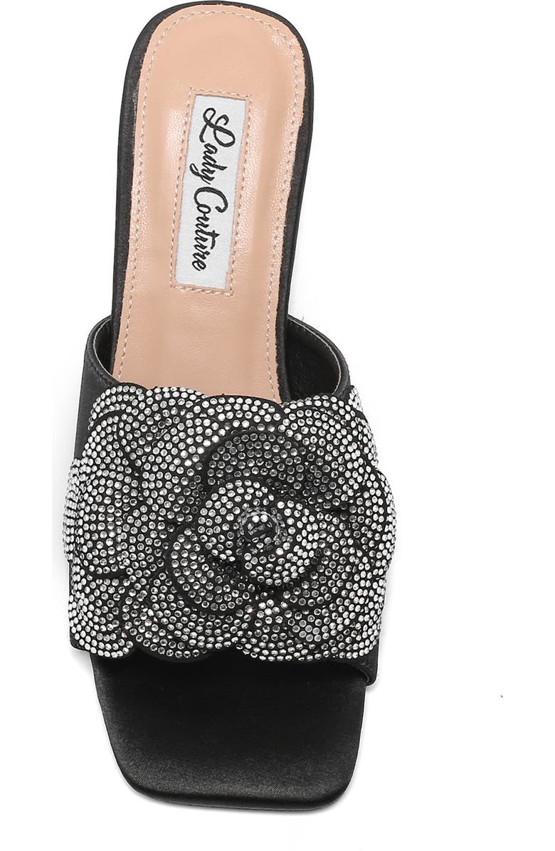 LADY COUTURE Petal Slide Sandal, Alternate, color, Black