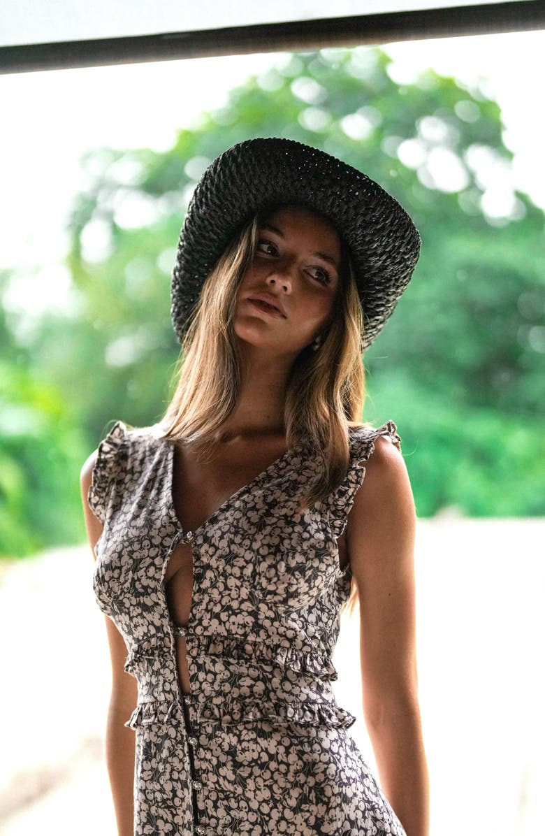 BRUNNA.CO The Nina Raffia Hat, Alternate, color, Black