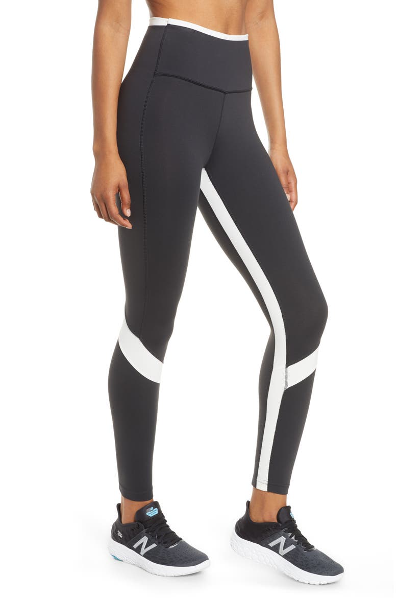 Transform High Rise 7/8 Pocket Tights, Alternate, color, BLACK WHITE