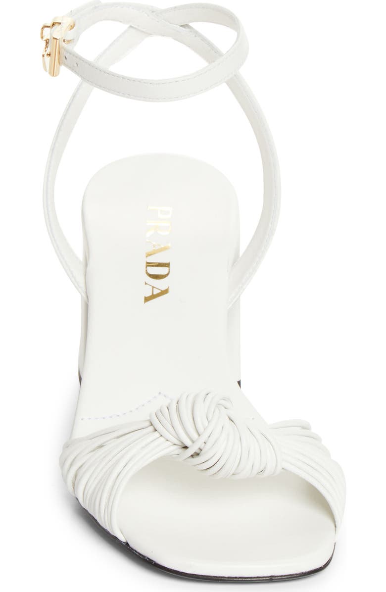 Prada Cage Sandal, Alternate, color, Bianco