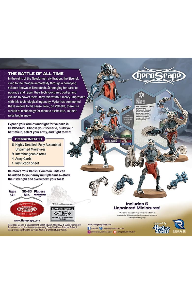 Renegade Game Studios Heroscape, Upgraded Necrotech Reavers Common Army Expansion, Alternate, color, 