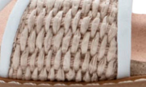 Naot Pavlova Platform Sandal In White Leather/sand Raffia