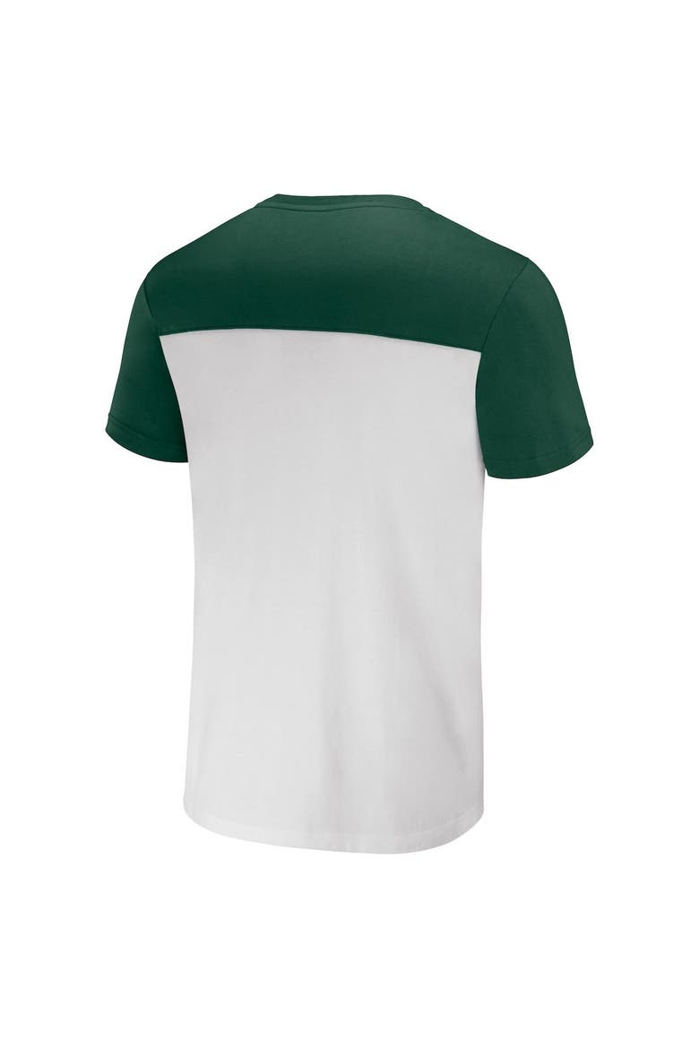 Men's NFL x Darius Rucker Collection by Fanatics White/Green Green Bay Packers Colorblocked T-Shirt, Alternate, color, White