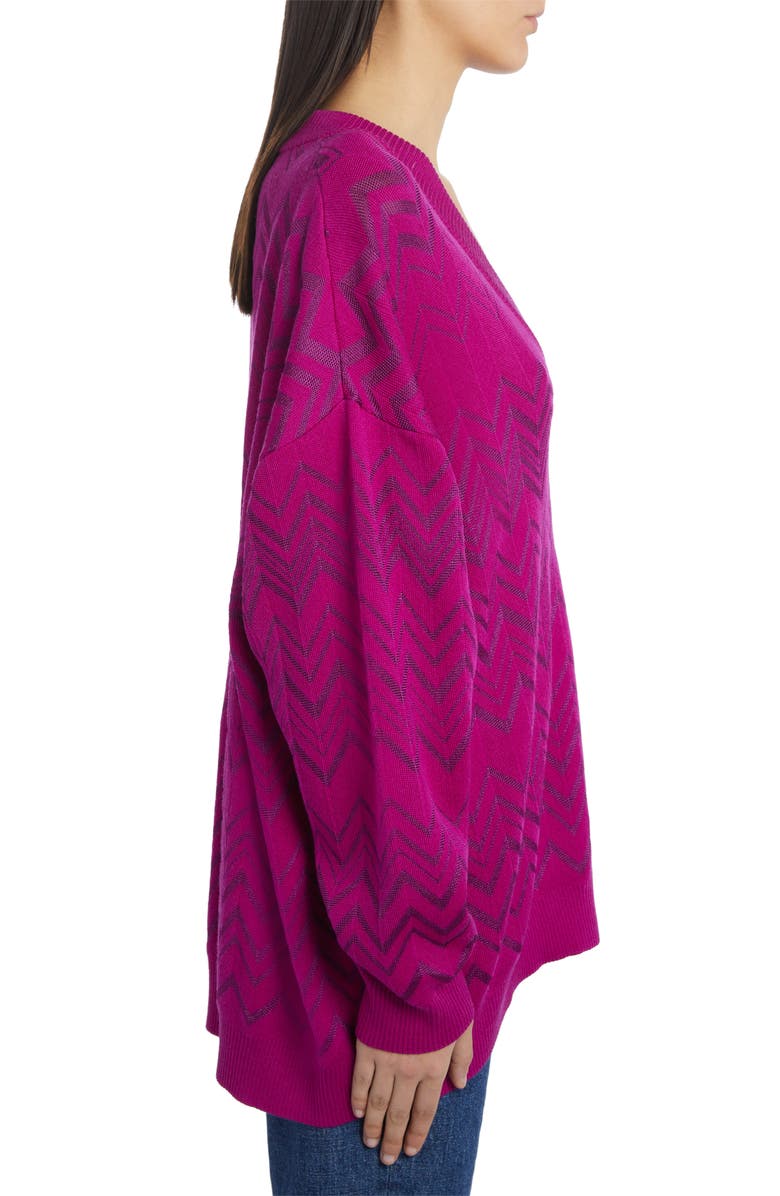 Missoni Chevron V-Neck Wool Blend Sweater, Alternate, color, 