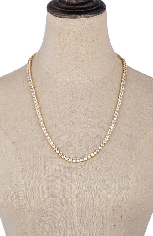 Eye Candy Los Angeles Lincoln Cubic Zirconia Tennis Necklace In White/gold