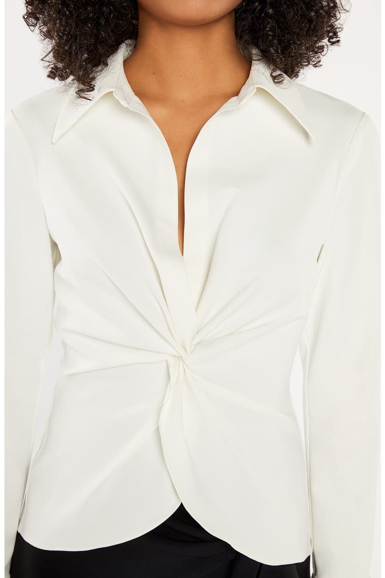 Mckenna Knot Waist Shirt, Alternate, color, IVORY