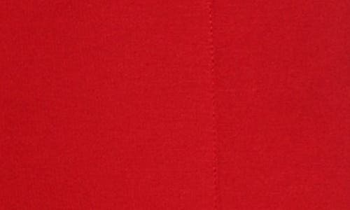 Apny Split Hem Pull-on Crop Slim Pants In Red