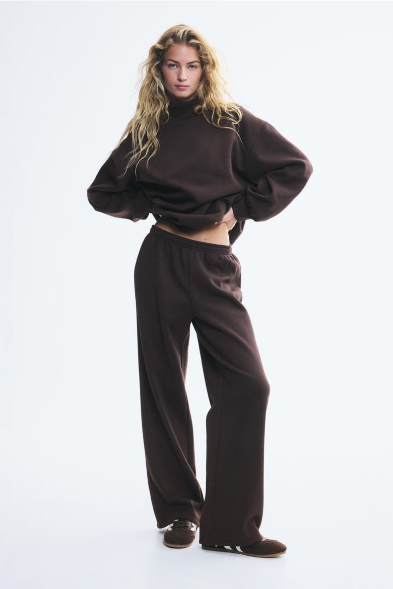 2-Piece Sweatshirt And Joggers Set, Main, color, Dark brown