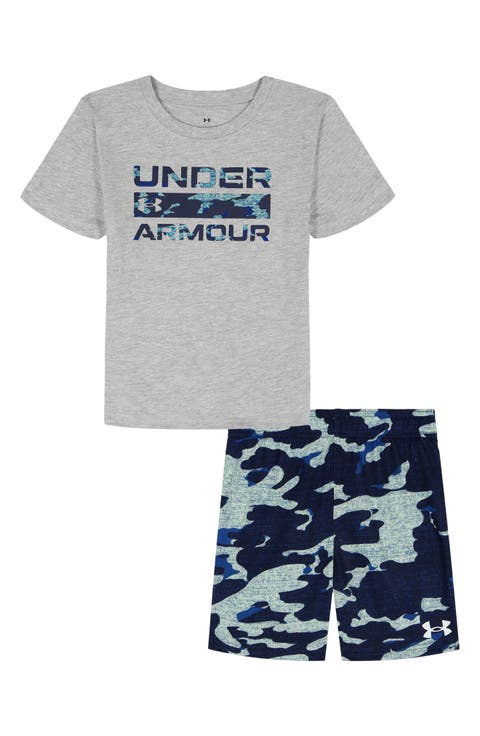 Kids' Camo Logo Graphic T-Shirt & Shorts Set (Little Kid)