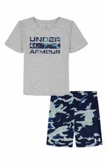 Under Armour Kids' Camo Logo Graphic T-Shirt & Shorts Set