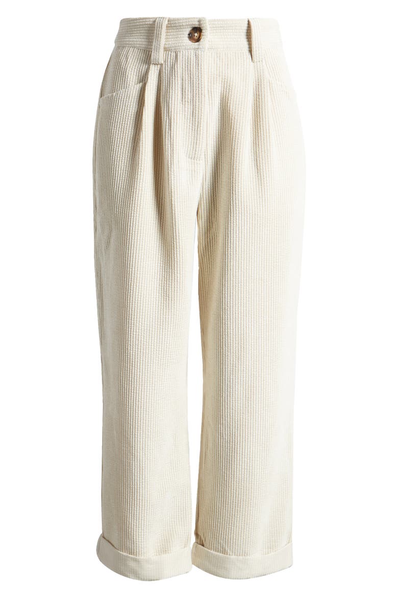 Talaren Cuffed Corduroy Pants, Alternate, color, BEIGE