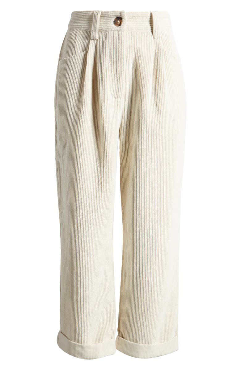 Petal & Pup Talaren Cuffed Corduroy Pants, Alternate, color, Beige