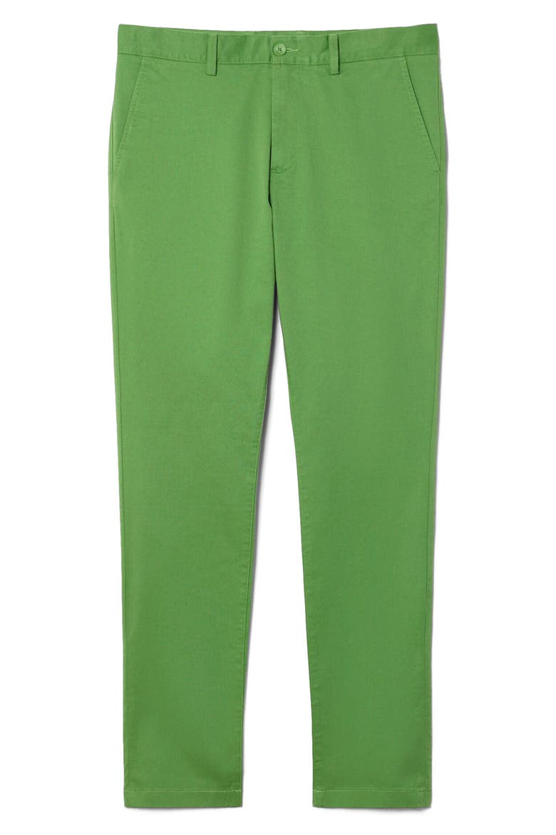 Flat Front Cotton Stretch Twill Chinos, Main, color, LAMBS LETTUCE