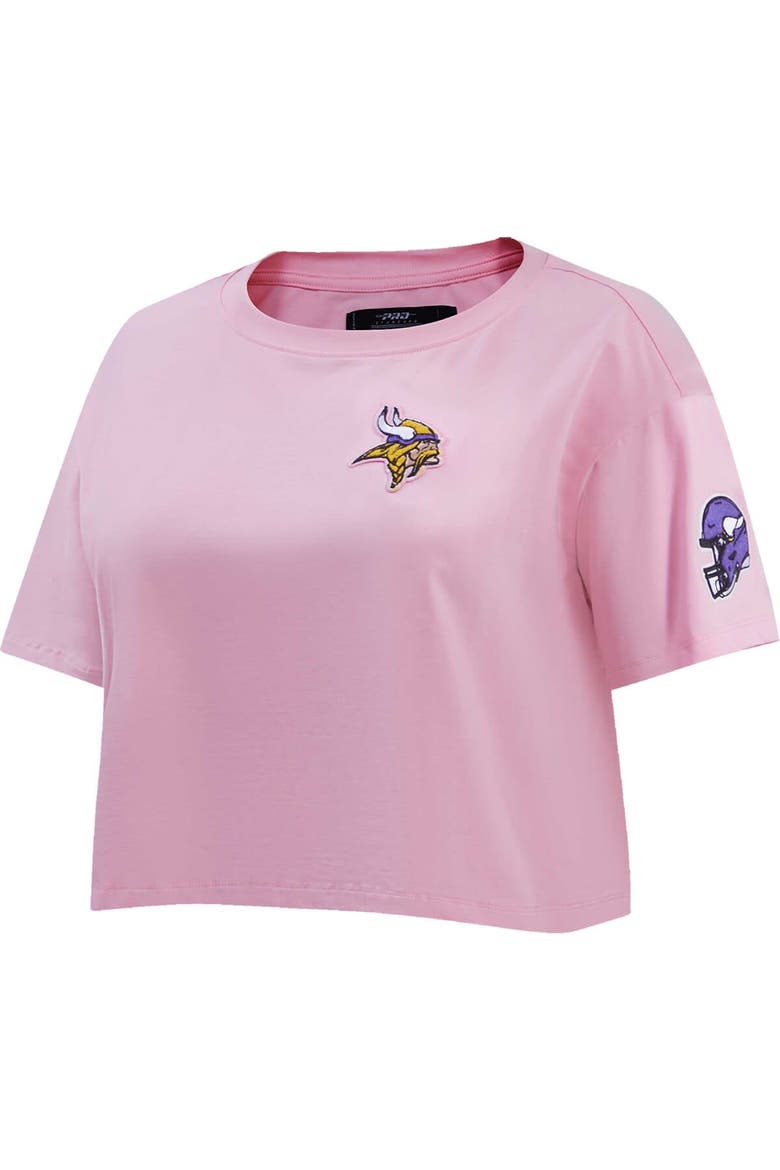Women's Pro Standard Pink Minnesota Vikings Cropped Boxy T-Shirt, Alternate, color, Pink