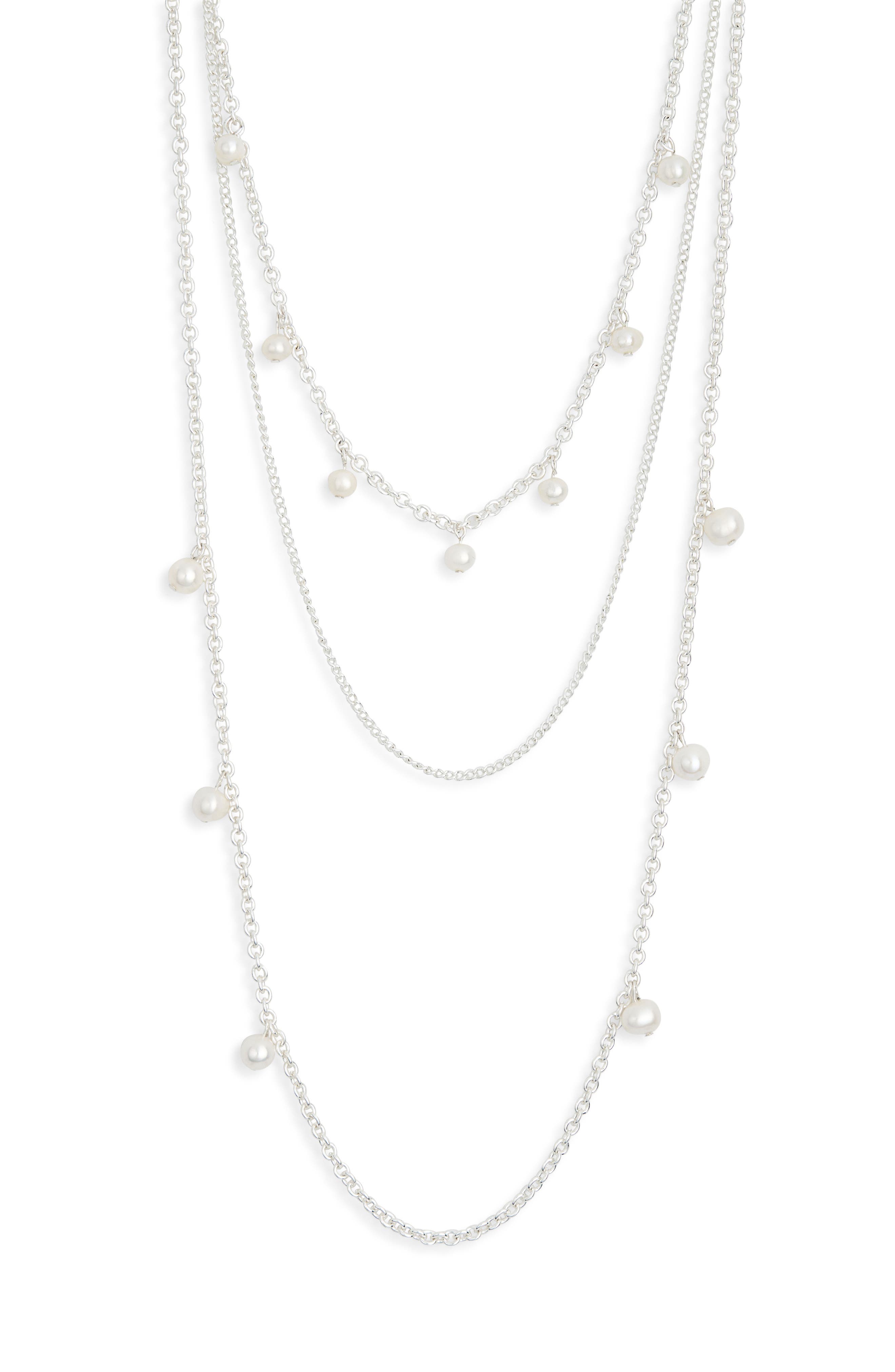 Karine Sultan Faux Pearl Layered Necklace