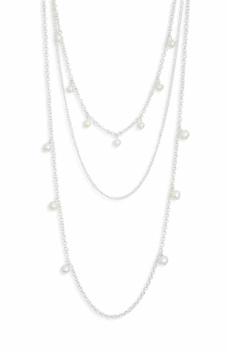Karine Sultan Faux Pearl Layered Necklace