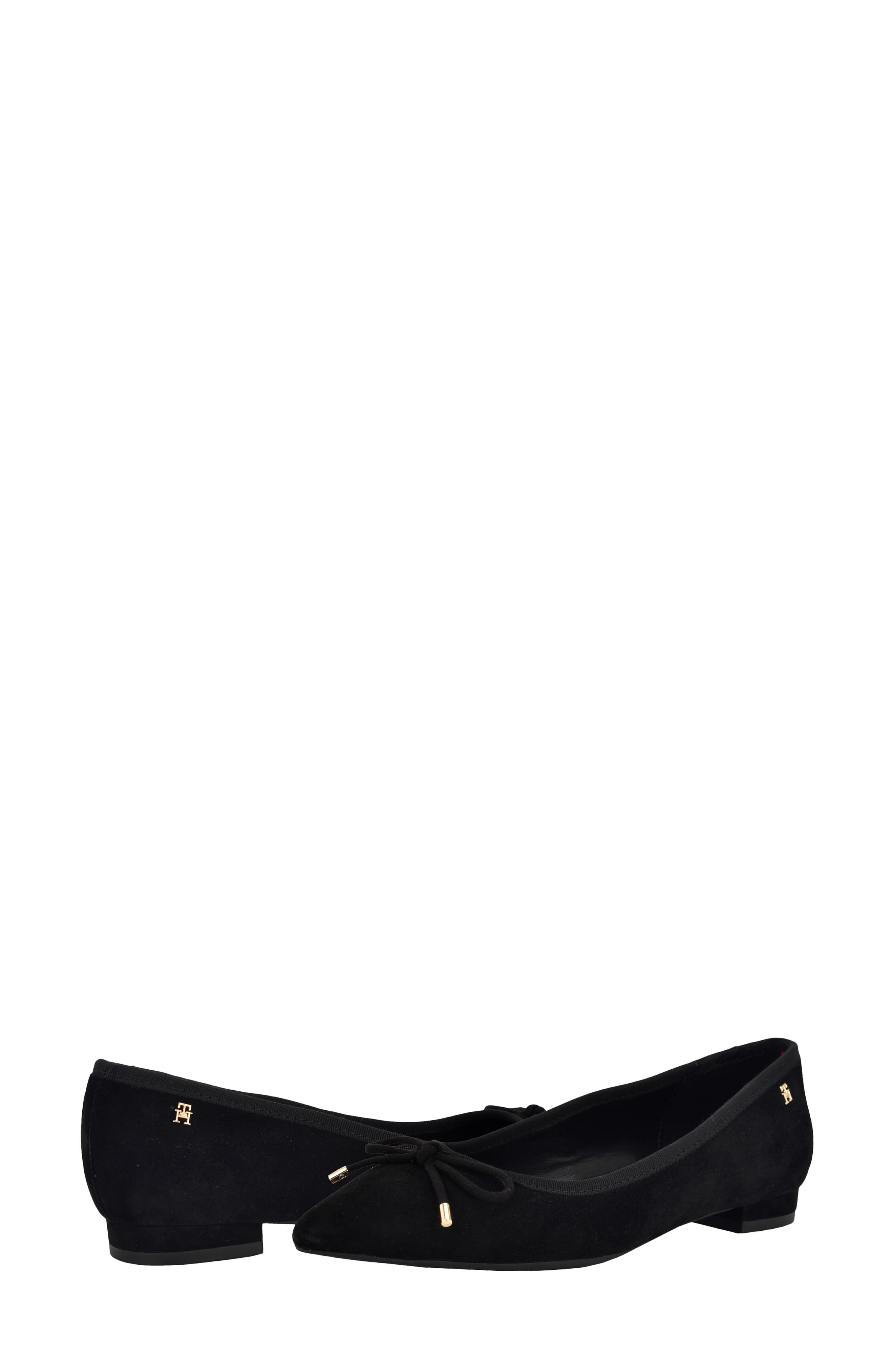 Tommy Hilfiger Kimio Pointed Toe Flat, Alternate, color, Black