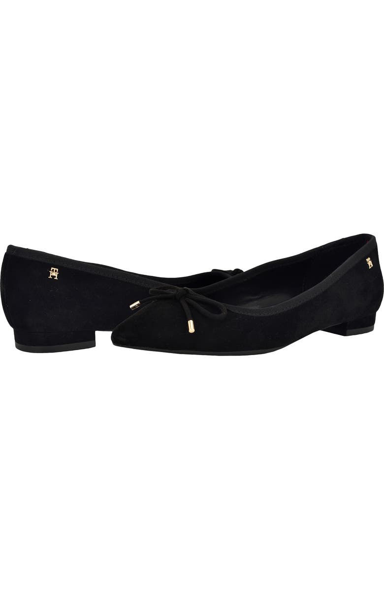 Tommy Hilfiger Kimio Pointed Toe Flat, Alternate, color, Black