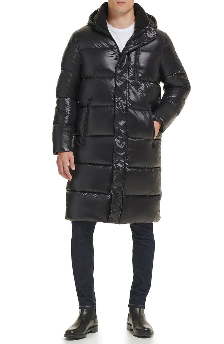 GUESS Long Puffer Coat, Alternate, color, 