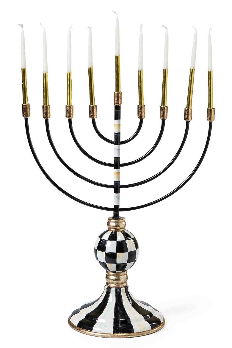 Courtly Menorah, Main, color, BLACK