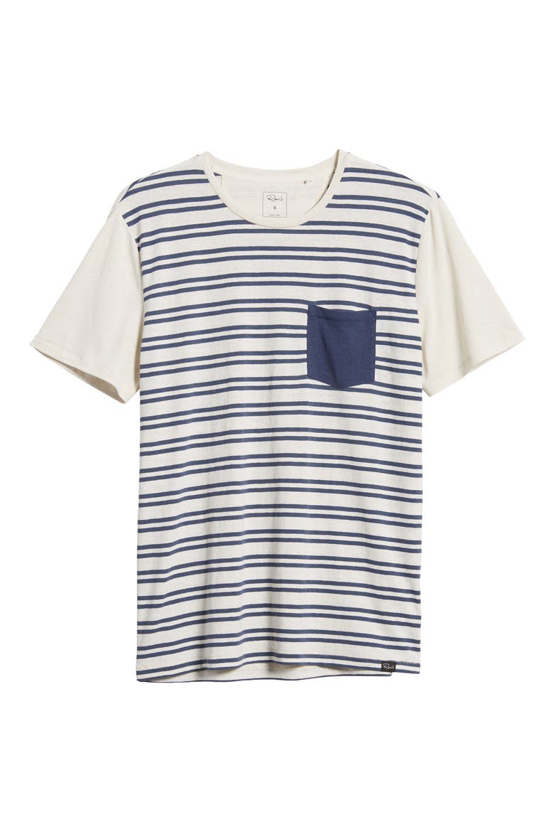 Valencia Stripe Hemp & Organic Cotton Pocket T-Shirt, Alternate, color, MARITIME STRIPE CANVAS