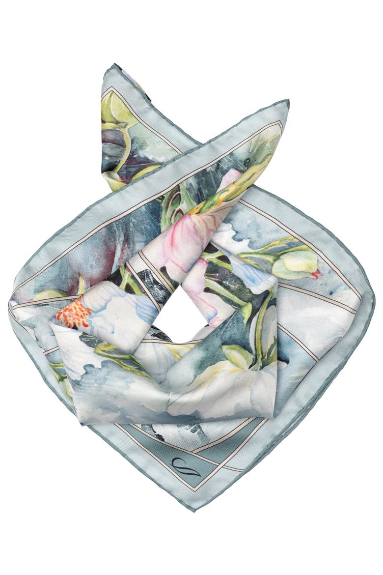 Odetta - Silk Bandana, Alternate, color, Misty Blue