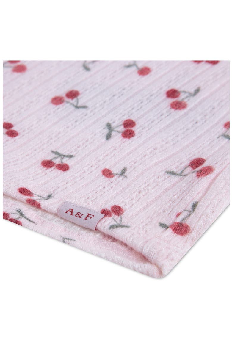 Kids' Pointelle Top, Alternate, color, CHERRY CLUSTER
