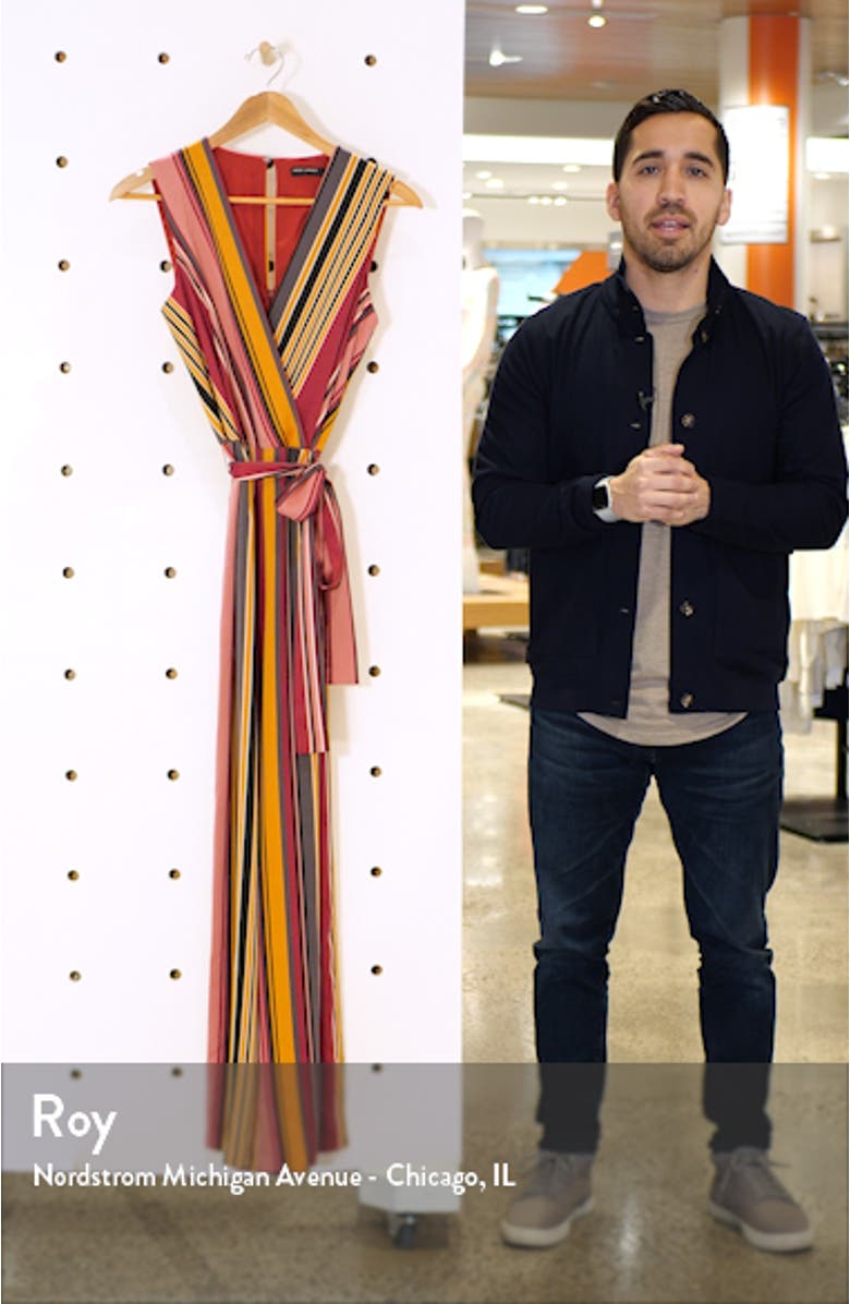 Stripe Wide Leg Jumpsuit, sales video thumbnail