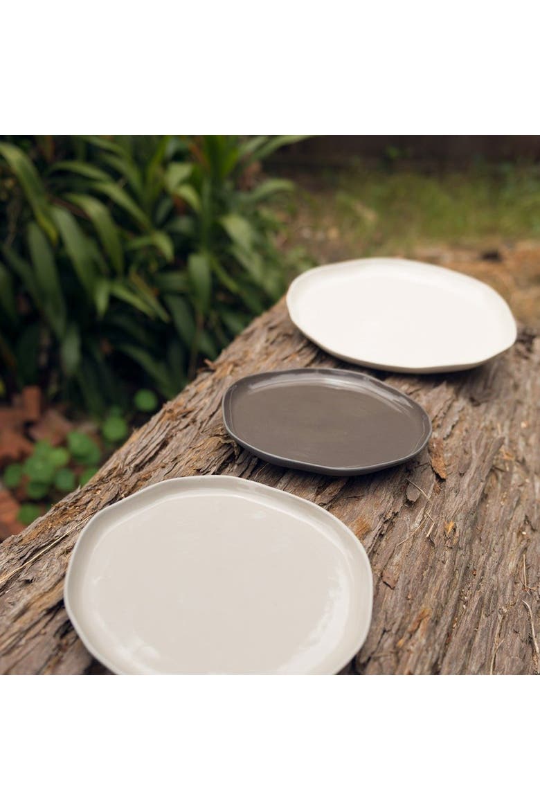 Tam Stoneware Flat Side Plate - Set of 4, Alternate, color, Slate