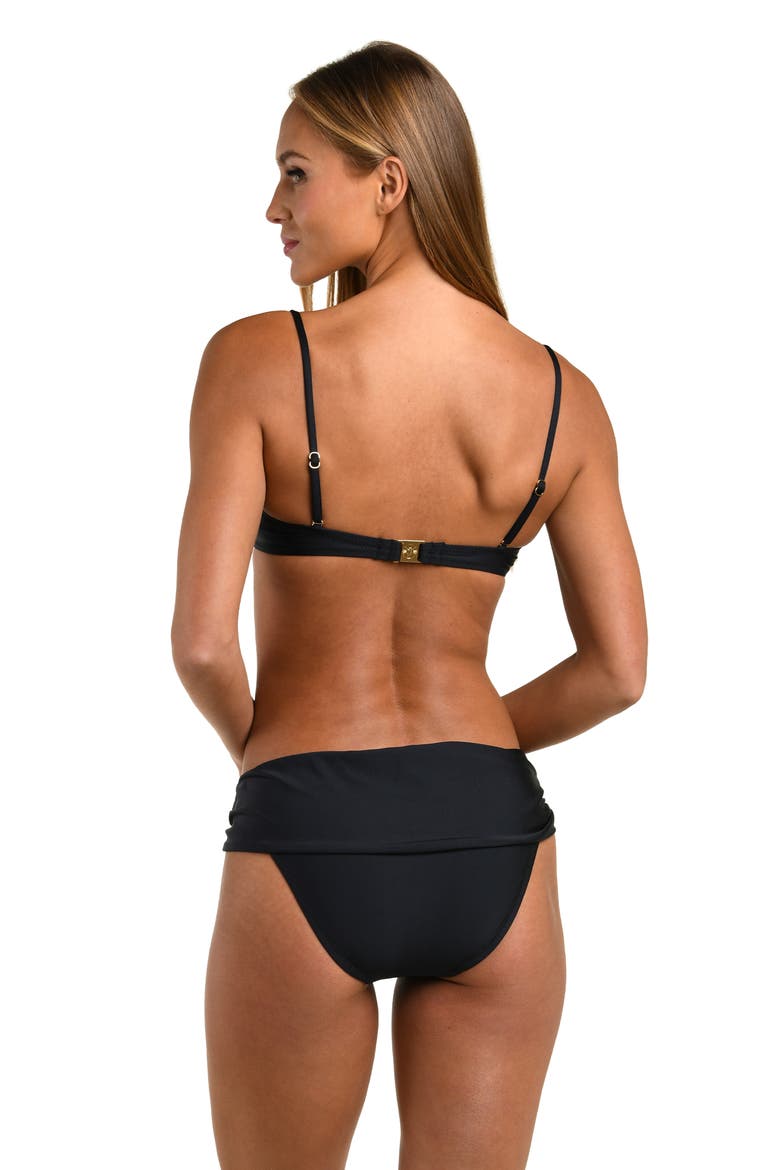 Sunshine Solids Crop Underwire Tankini Top, Alternate, color, BLACK