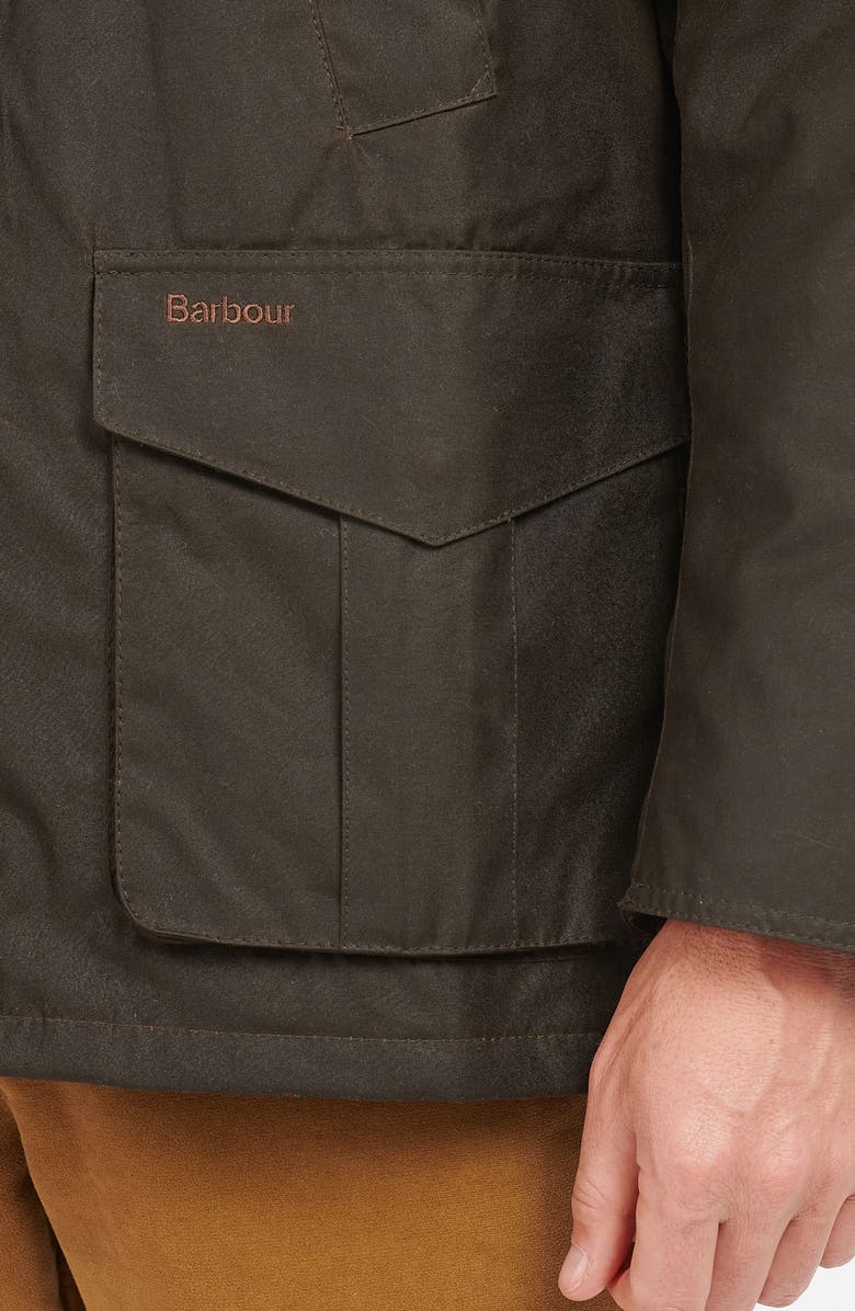 Barbour Hereford Water Resistant Waxed Cotton Jacket, Alternate, color, 