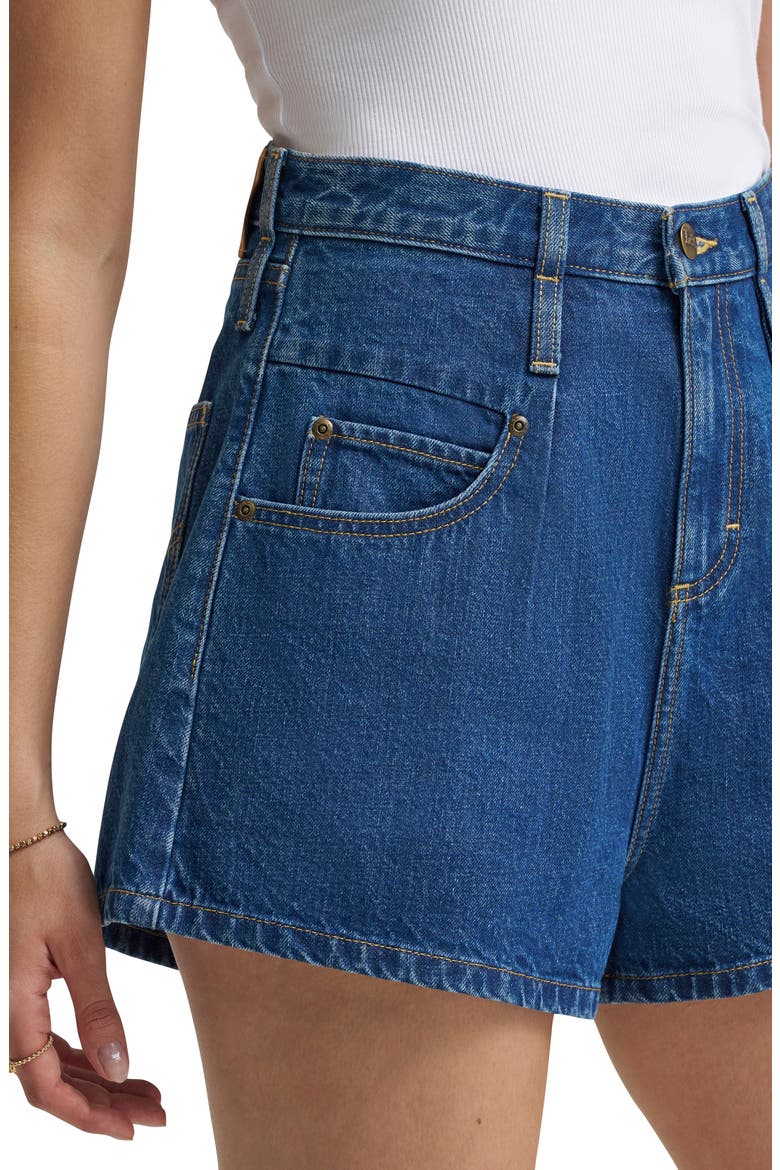 Flirty High Waist Denim Shorts, Alternate, color, LIGHT CALL