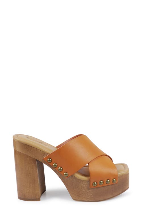 Candies Candie's Maggy Platform Slide Sandal In Brown