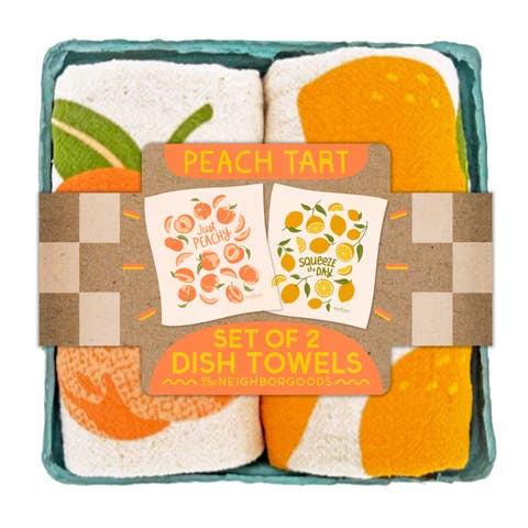Peach Tart - Dish Towel Set of 2