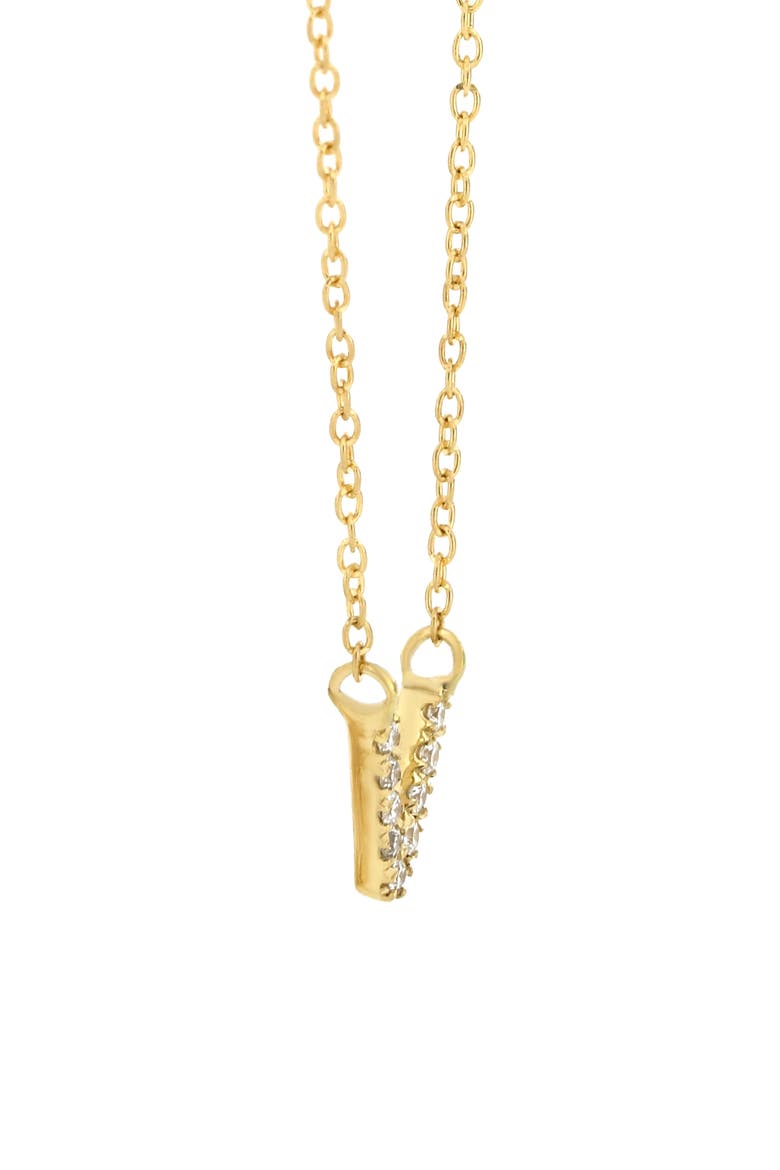 Icon Pavé Diamond Initial Pendant Necklace, Alternate, color, 18K YELLOW GOLD - V