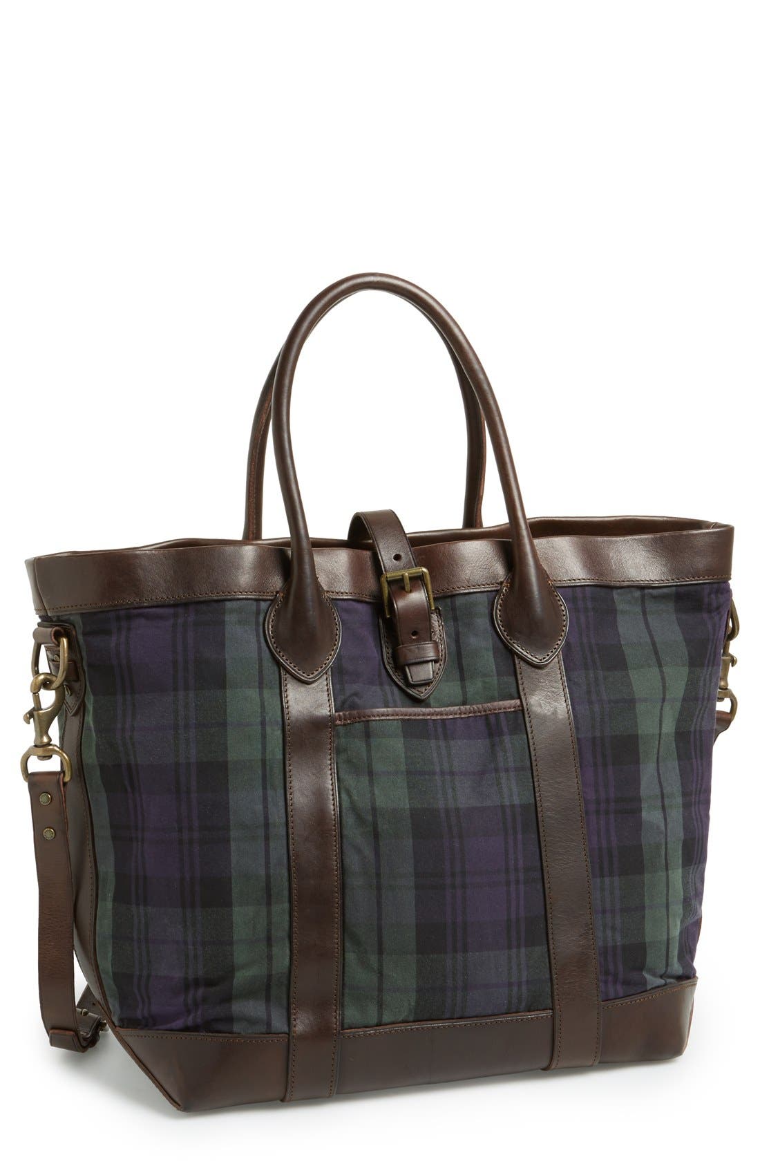 'Blackwatch' Tote, Main, color, BLACKWATCH PLAID
