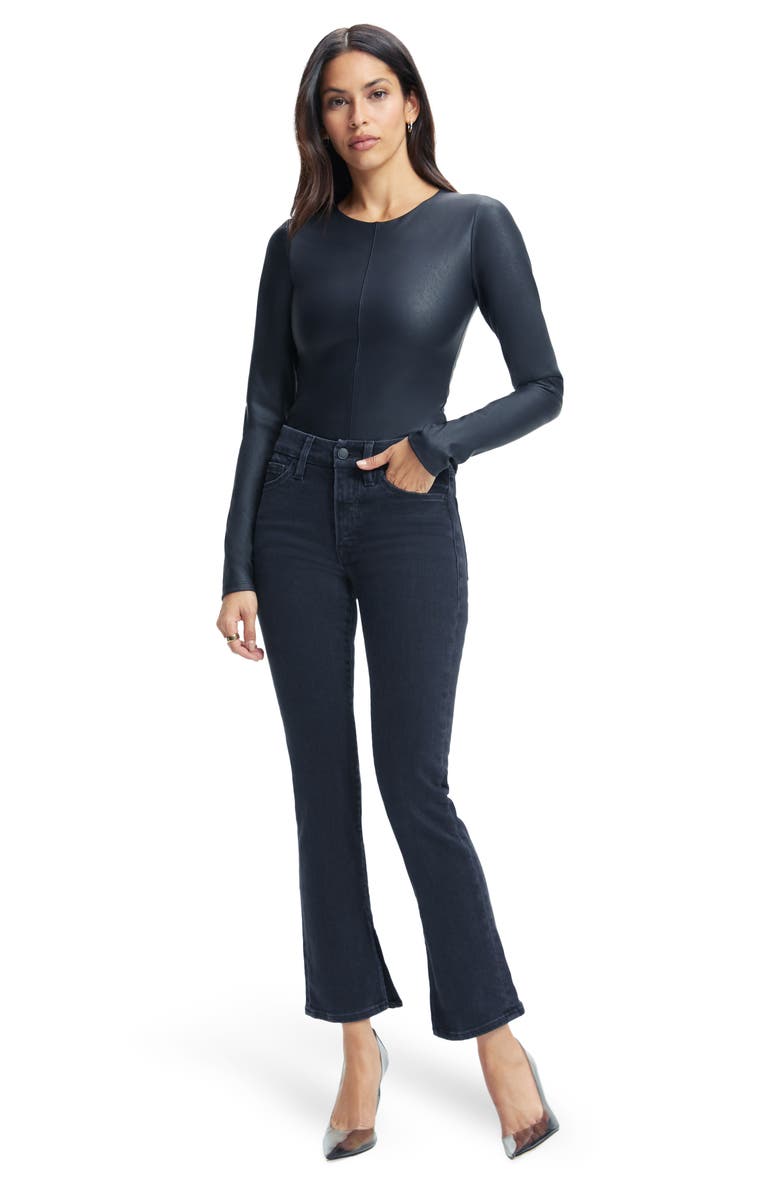 Good American Good Legs Darted High Waist Straight Leg Jeans, Alternate, color, 