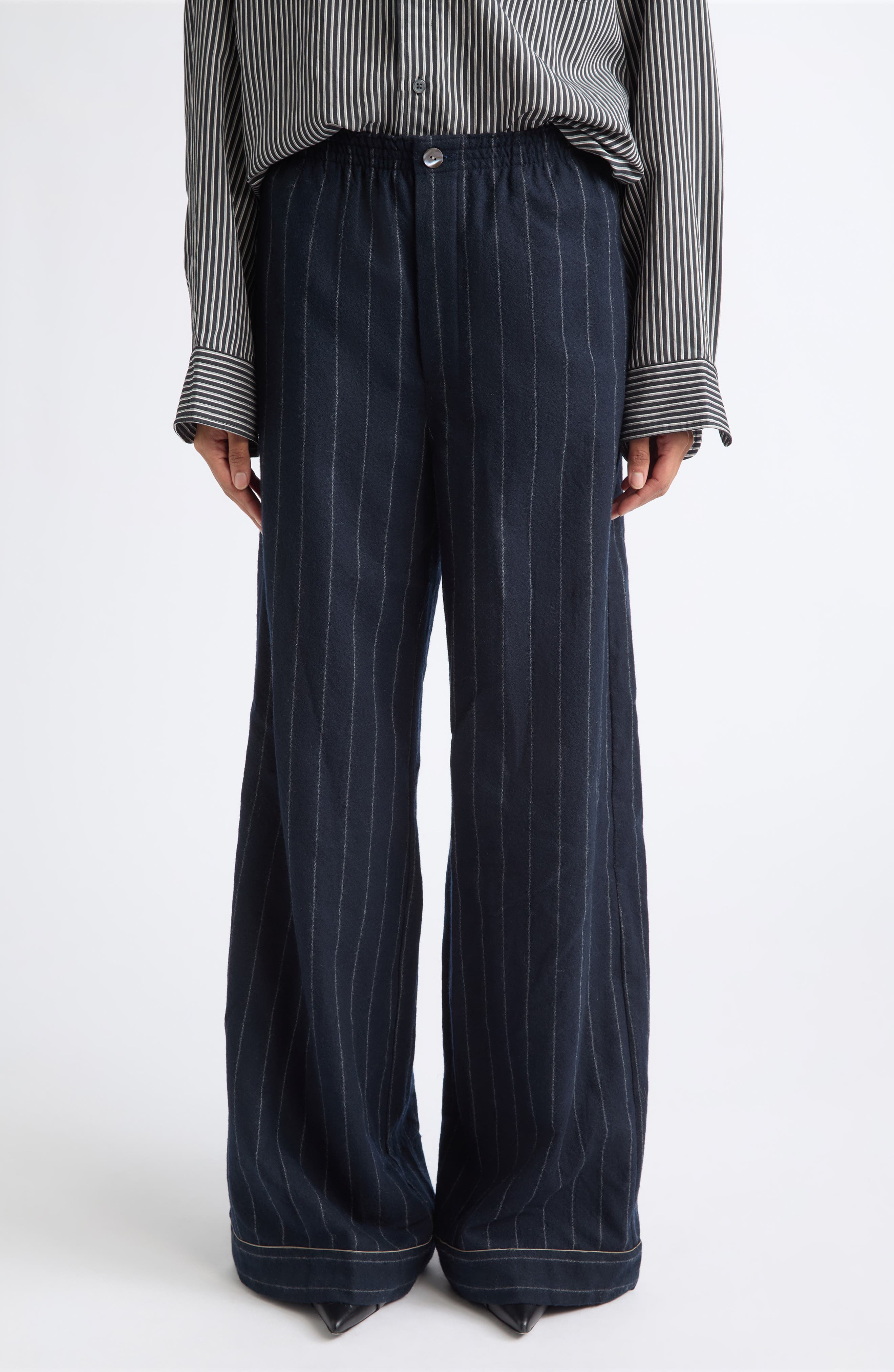 selected NAVY AND WHITE STRIPE