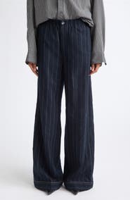 R13 Darcy Stripe Wool Trousers